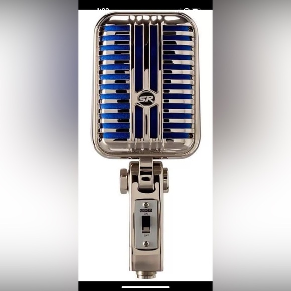 Monoprice Memphis Blue Classic Retro-Style Dynamic Mic For Podcasting, S… - Picture 2 of 6